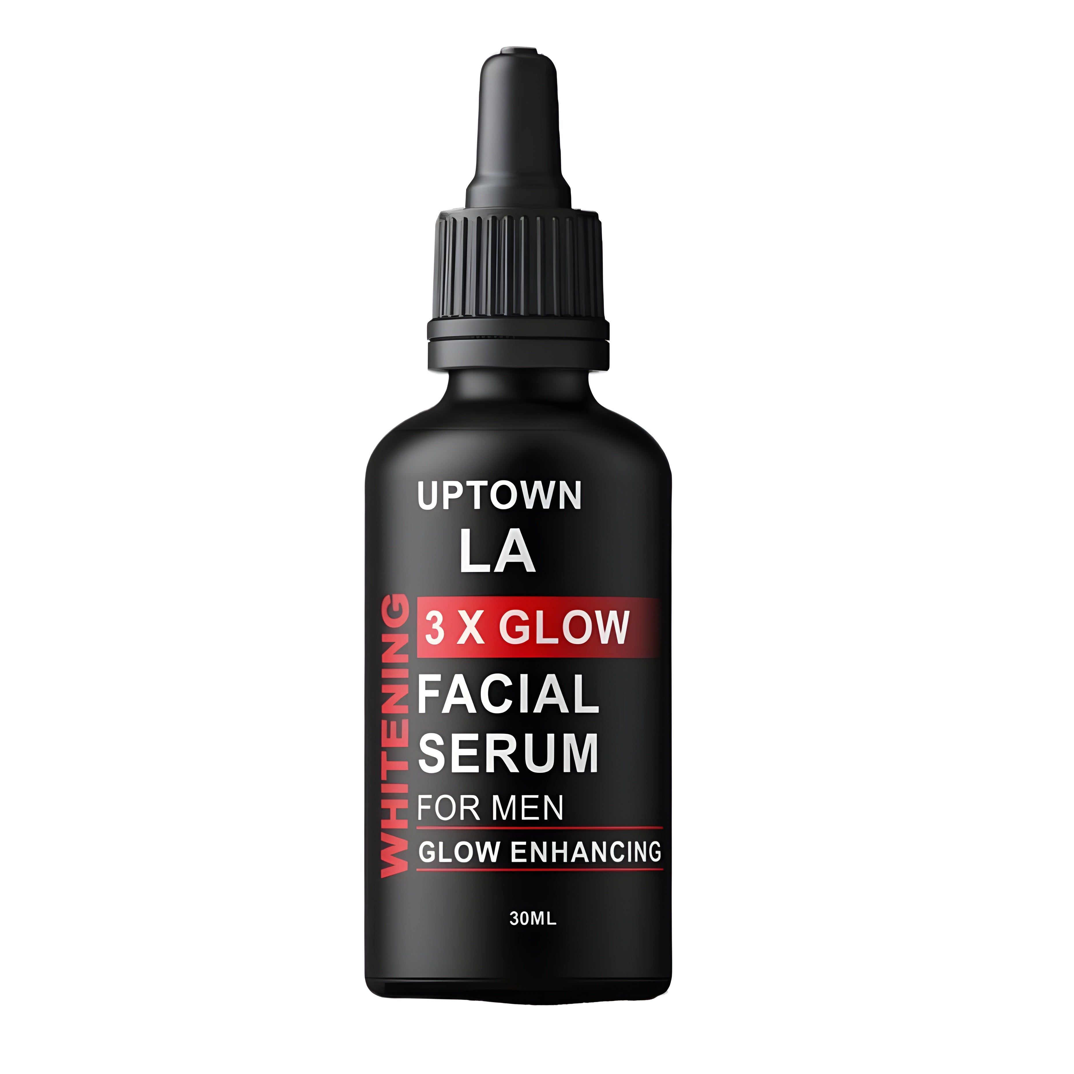 Men's Uptown LA 3x Glow Facial Serum Black Glass 30ml