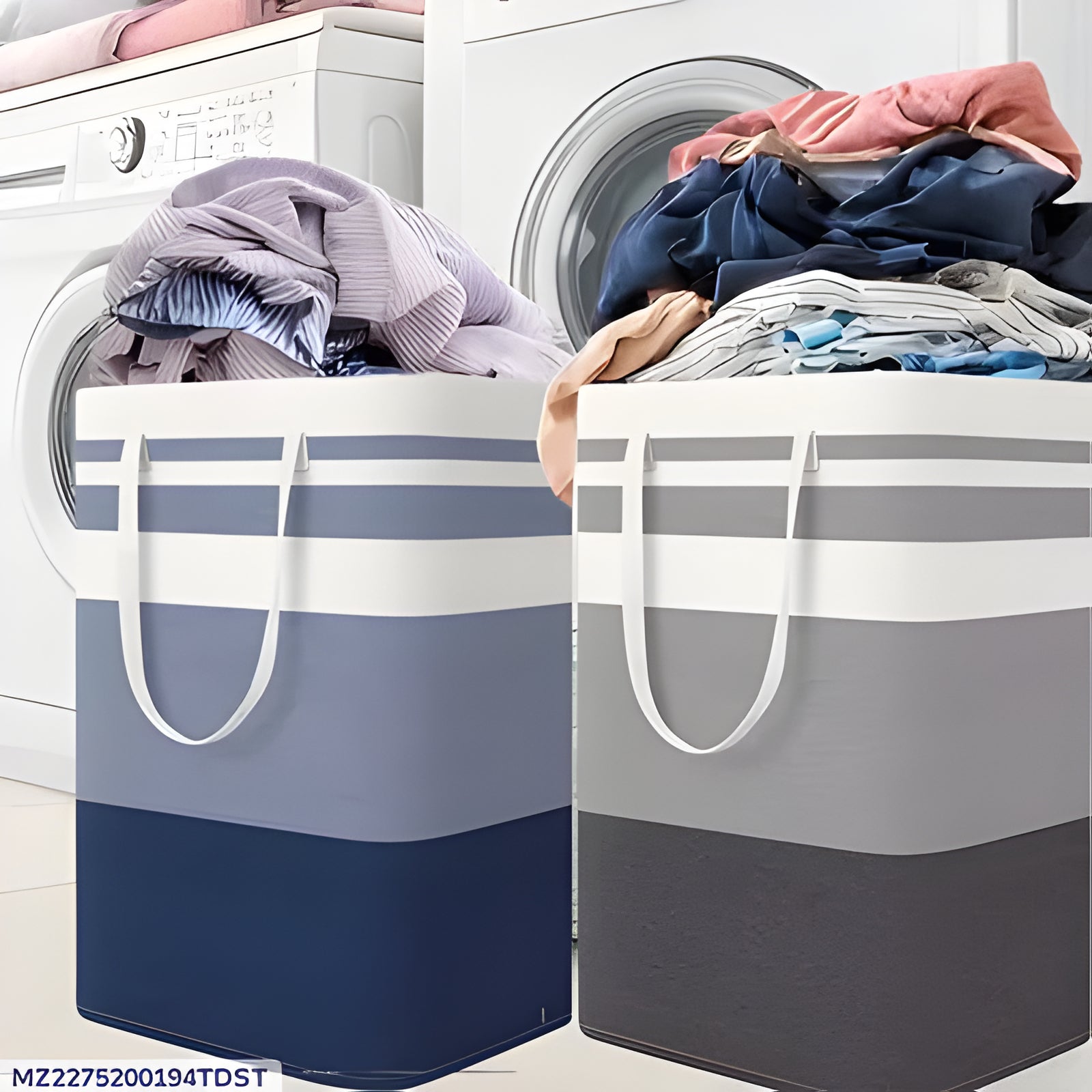 Ultra Large Cloth Laundry Basket 72L Capacity Multicolor