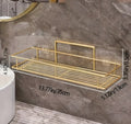 Golden Wall Mount Bathroom Rack Stainless Steel 30x20cm