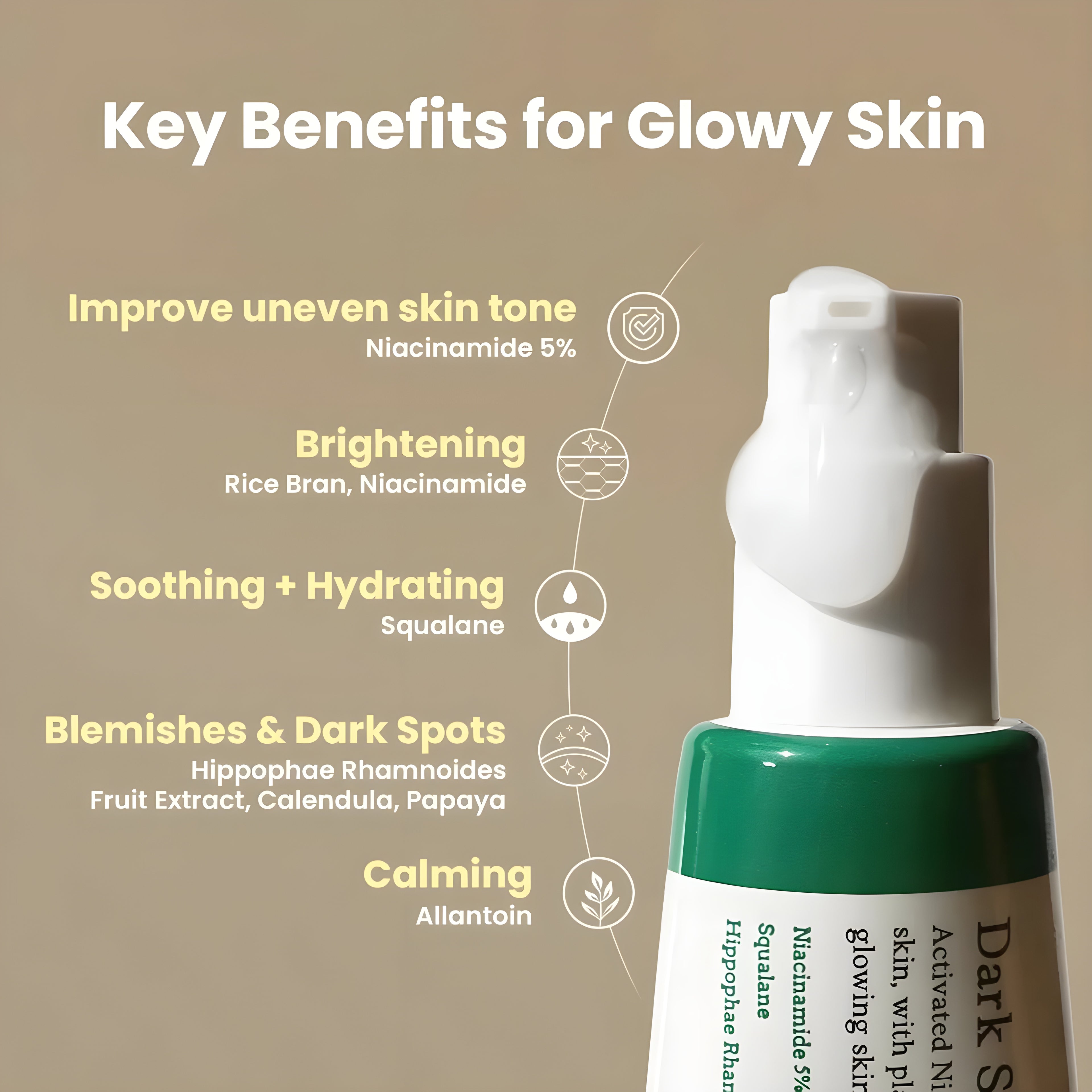 AXIS-Y Dark Spot Correcting Glow Serum – Advanced Formula with 5% Niacinamide & Squalane for Radiant Skin - 50ml