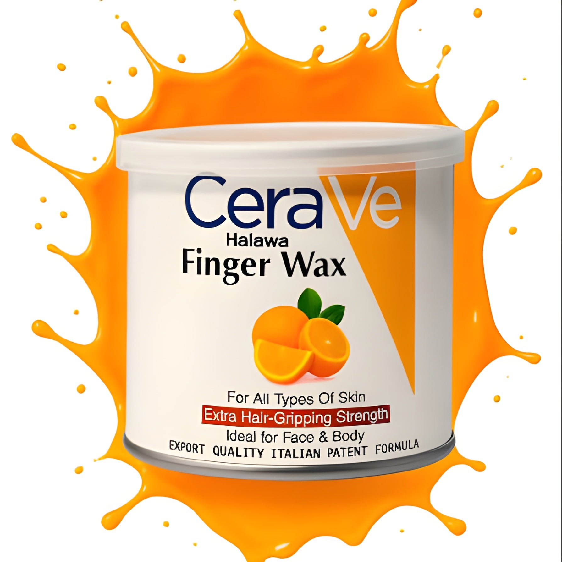 CeraVe Halawa Finger Wax with Aloe Vera – 170g | Nourishing Hair Removal Wax for Face & Body