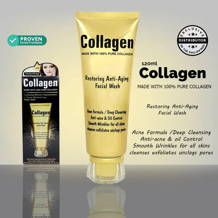 Collagen Facial Wash 120ml Anti-Aging Deep Clean All Skin Types