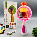 Mini Fan Rechargeable with LED Light Portable USB Handheld Fan