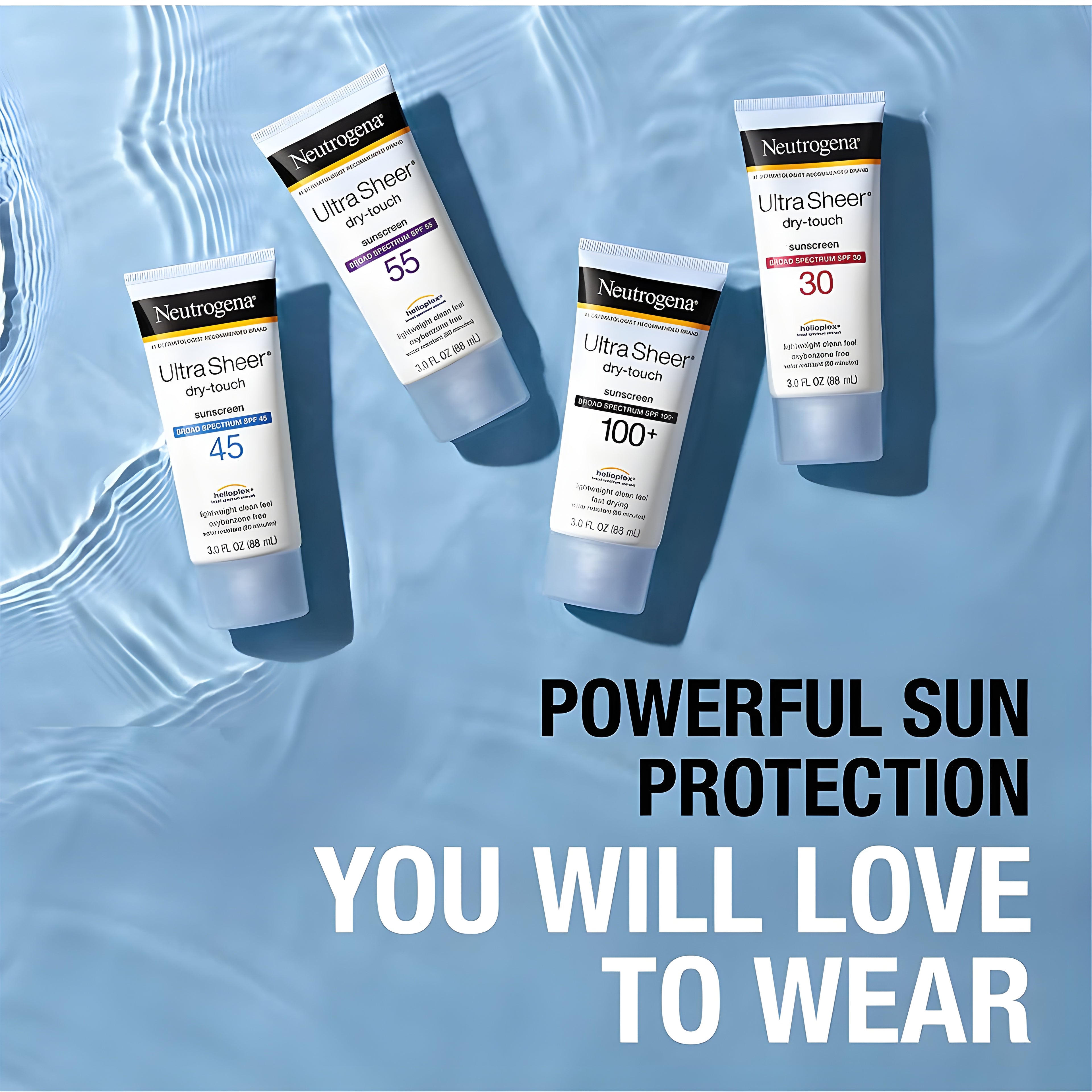 Neutrogena Ultra Sheer Sunblock - High Protection Lightweight Face Body Skincare Formula Non Greasy Clean Feel Daily Sunscreen Lotion - 118ML