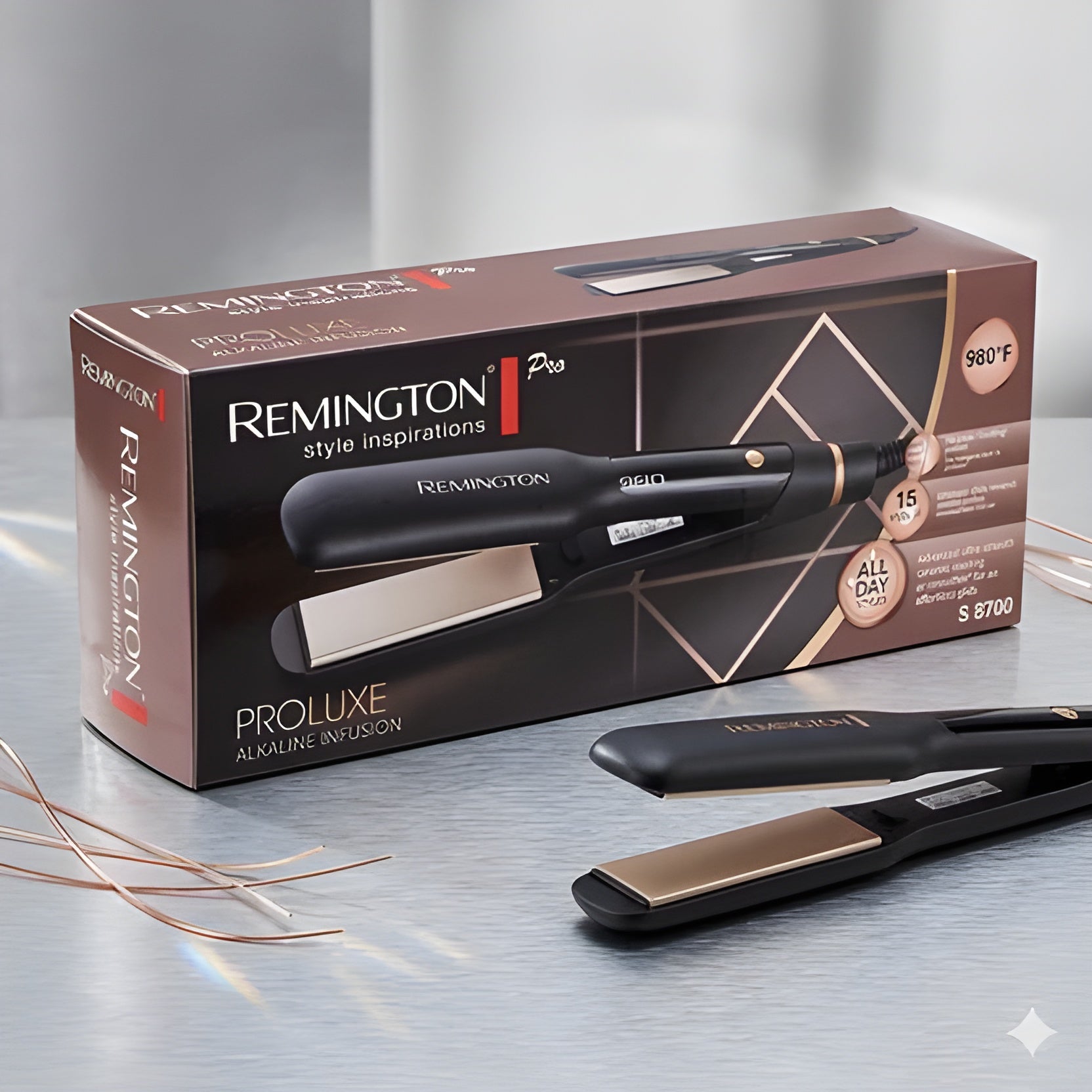 Remington PROLUXE Hair Straightener | Model FR-2105 | Professional Salon Styling with Advanced Ceramic Plates